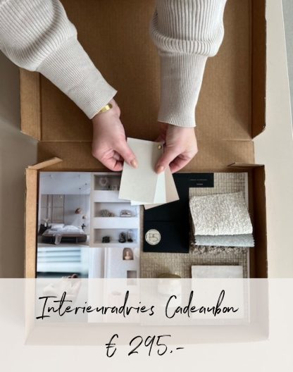 Cadeaubon Interieuradvies-Interieurontwerp-Interieurstyling-Kleuradvies-Tuinontwerp aan huis.