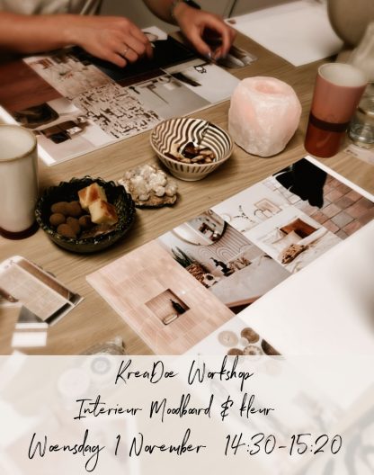 KreaDoe workshop moodboard en kleur in huis woensdag 1 November 14:30