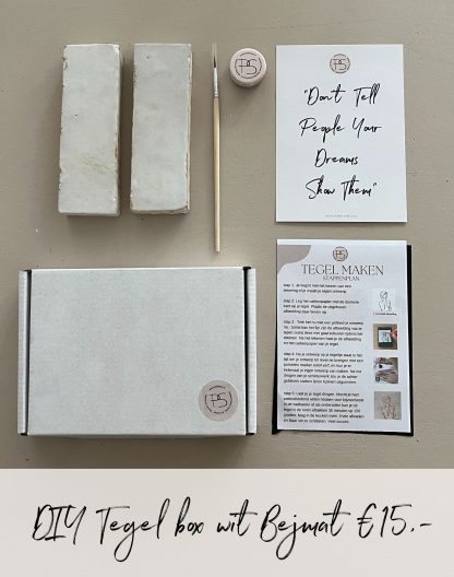 Tegel schilderen DIY box wit langwerpig