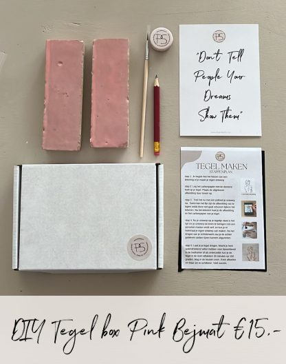 Tegel schilderen DIY box Roze Pink Rechthoek