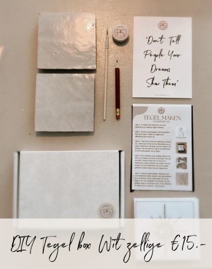 Tegel schilderen DIY box wit vierkant