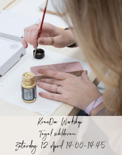 Tegel schilder workshop Kreadoe Zaterdag 12 April 14:00 - 14:45 workshopplein C2