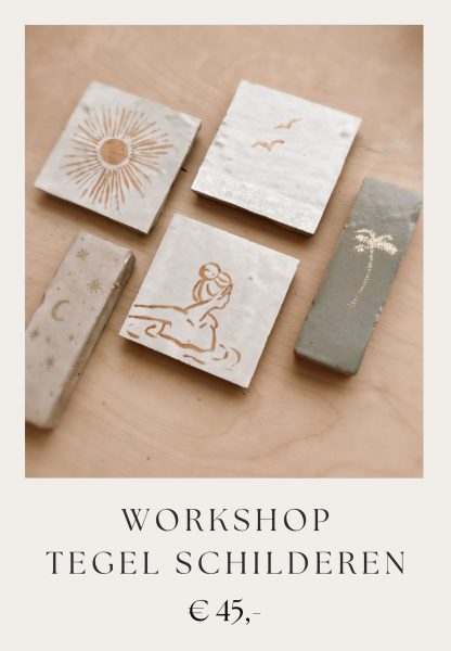 Workshop tegels schilderen €45,- pp