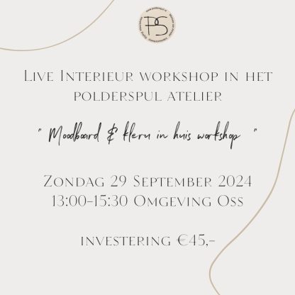 Moodboard en kleur in huis workshop zondag 29 September 13:00 -15:30 omgeving Oss - Afbeelding 12