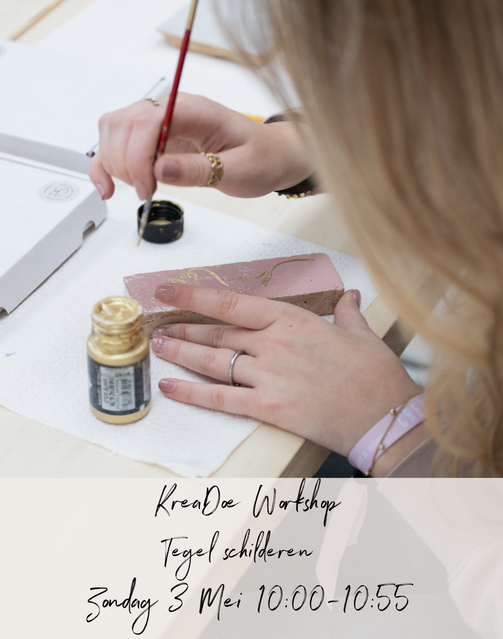 Tegel schilder workshop Kreadoe Zondag 3 Mei 10:00 - 10:45 workshopplein F2