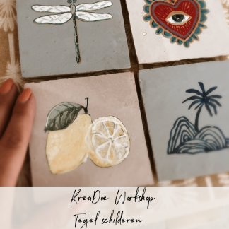 Tegel schilder workshop Kreadoe Zondag 25 Oktober 11:00 - 11:45 workshopplein E2
